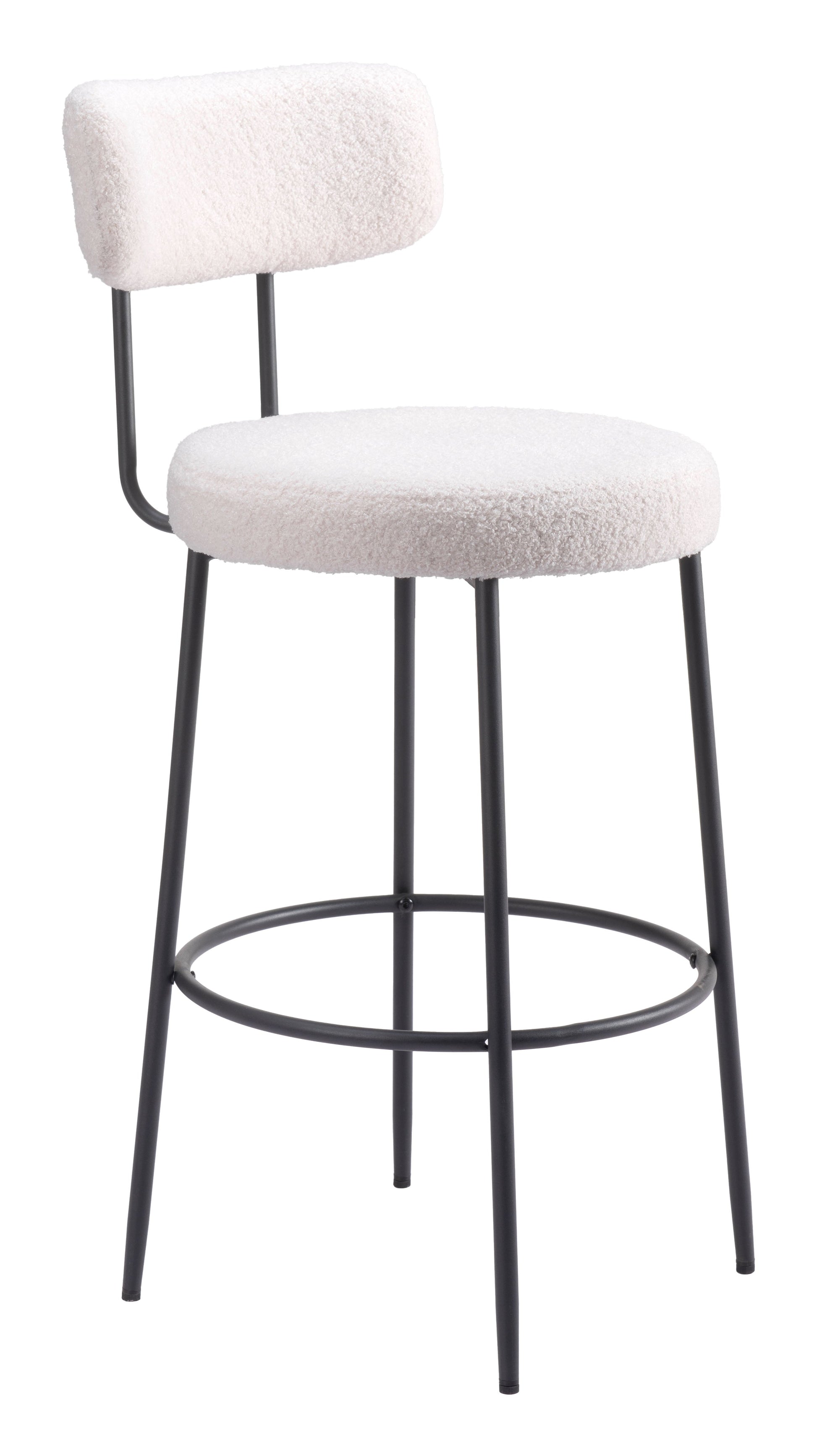 Blanca Barstool (Set of 2) Ivory-Bar Stools-Zuo Modern-LOOMLAN