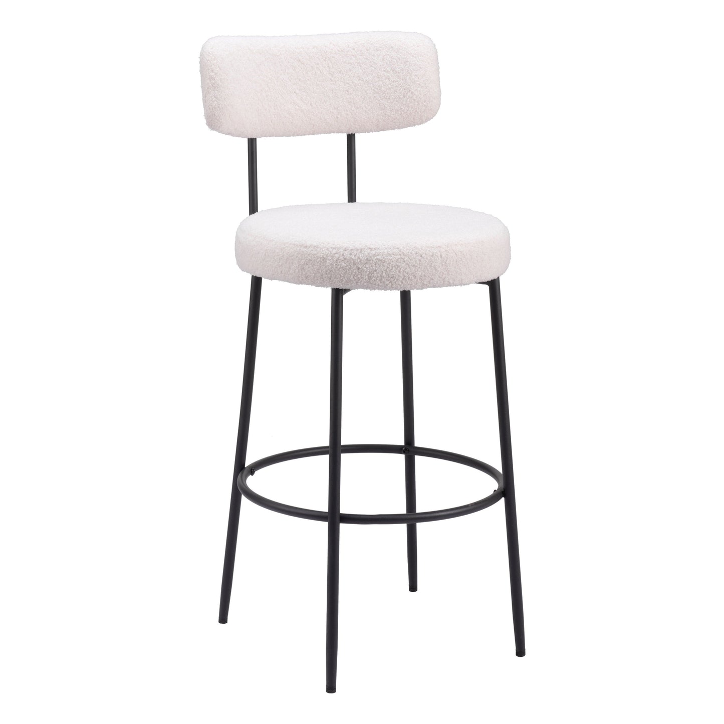 Blanca Barstool (Set of 2) Ivory-Bar Stools-Zuo Modern-LOOMLAN