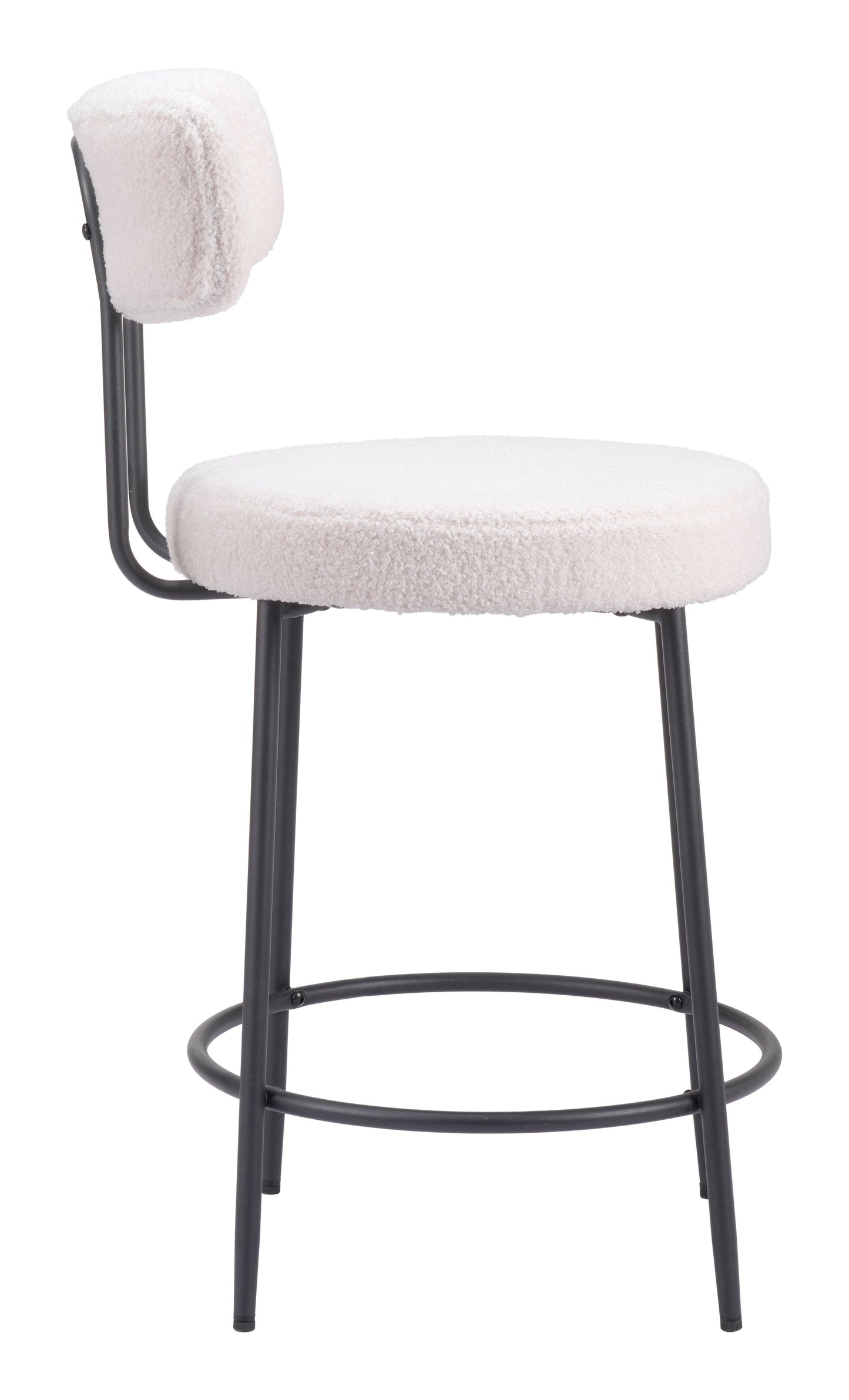 Blanca Counter Stool (Set of 2) Ivory-Counter Stools-Zuo Modern-LOOMLAN