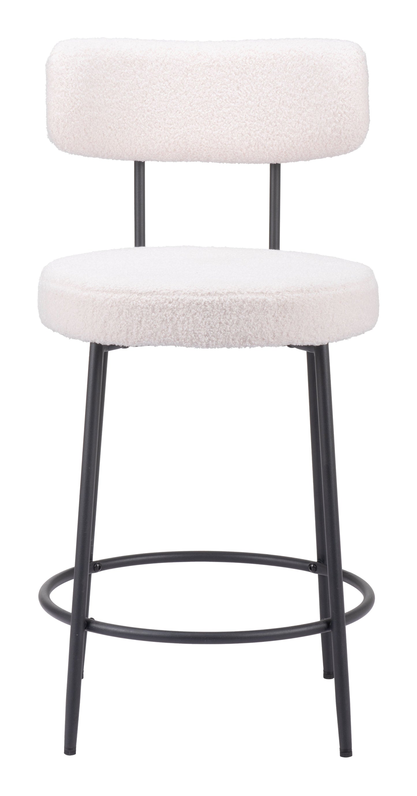 Blanca Counter Stool (Set of 2) Ivory-Counter Stools-Zuo Modern-LOOMLAN