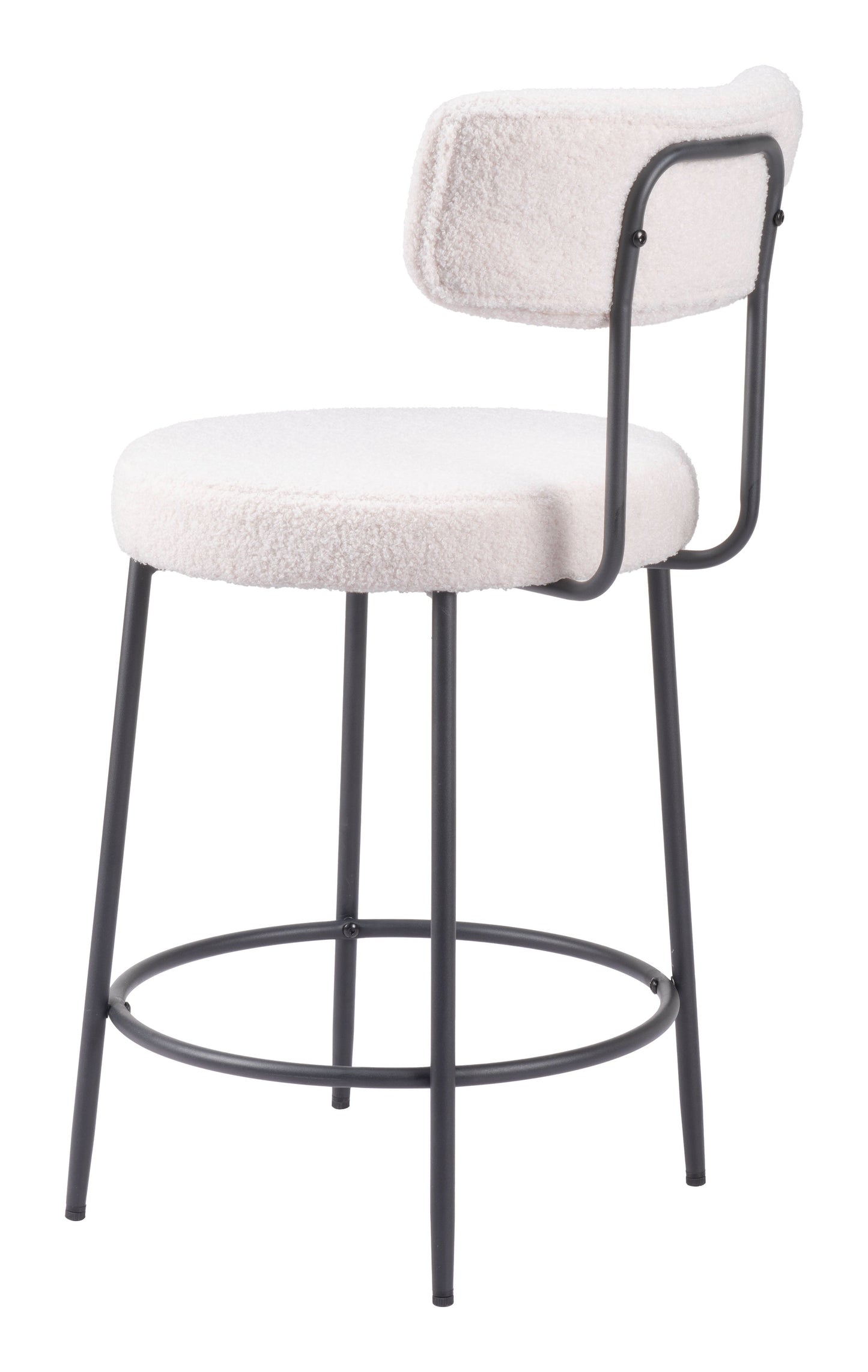 Blanca Counter Stool (Set of 2) Ivory-Counter Stools-Zuo Modern-LOOMLAN