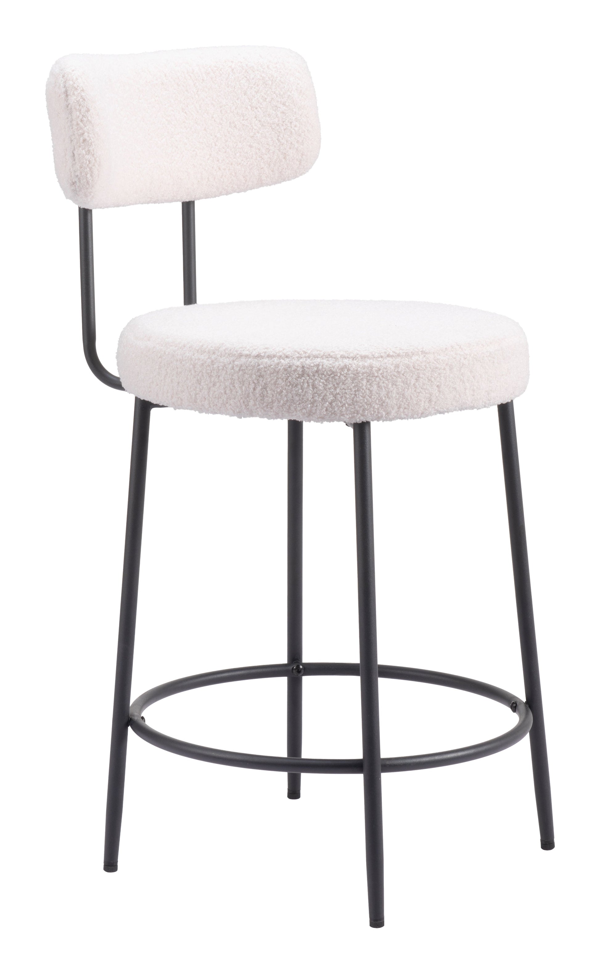 Blanca Counter Stool (Set of 2) Ivory-Counter Stools-Zuo Modern-LOOMLAN