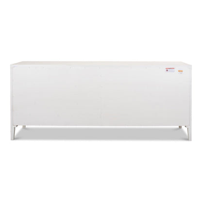 Blanco 4 Door Buffet Cortina White-Sideboards-Sarreid-LOOMLAN