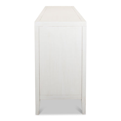 Blanco 4 Door Buffet Cortina White-Sideboards-Sarreid-LOOMLAN