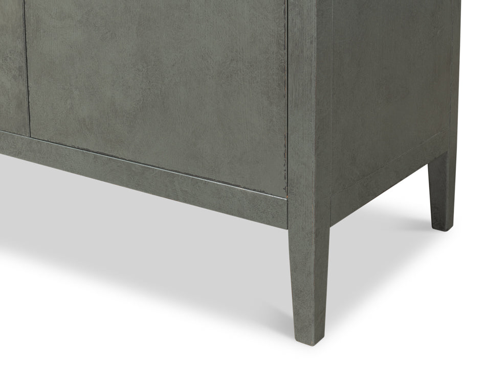 Blanco 4 Door Buffet Stone Grey-Sideboards-Sarreid-LOOMLAN