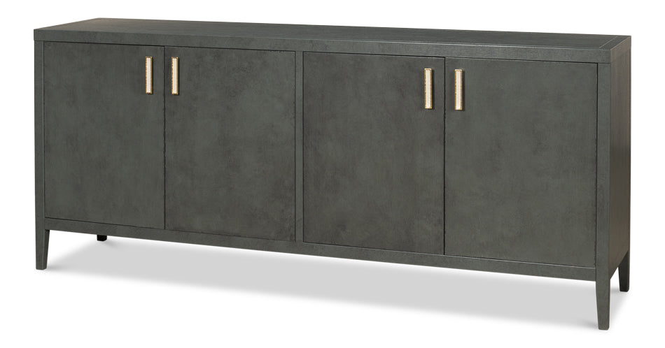 Blanco 4 Door Buffet Stone Grey-Sideboards-Sarreid-LOOMLAN