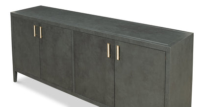 Blanco 4 Door Buffet Stone Grey-Sideboards-Sarreid-LOOMLAN