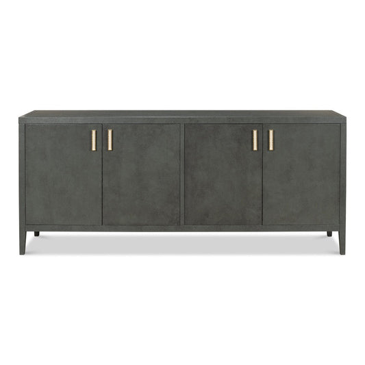 Blanco 4 Door Buffet Stone Grey-Sideboards-Sarreid-LOOMLAN