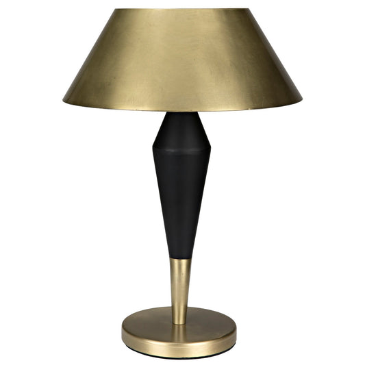 Blau Steel Table Lamp With Brass Finish-Table Lamps-Noir-Sideboards and Things