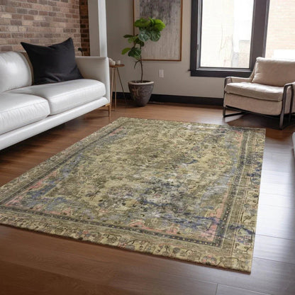 LOOMLAN Rugs Blazura Aloe Washable Indoor-Outdoor Rug