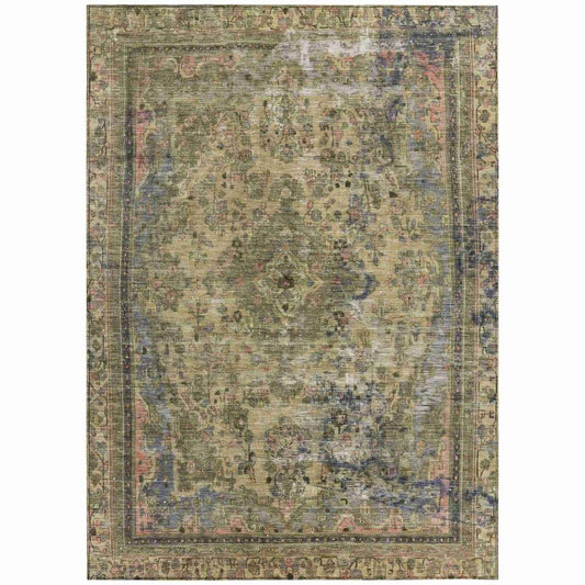 LOOMLAN Rugs Blazura Aloe Washable Indoor-Outdoor Rug