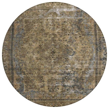 LOOMLAN Rugs Blazura Brown Washable Indoor-Outdoor Rug