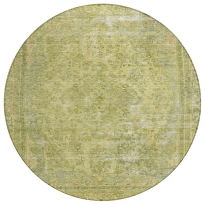 LOOMLAN Rugs Blazura Green Washable Indoor-Outdoor Rug