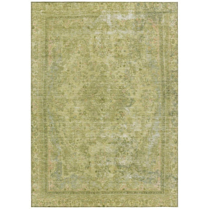 LOOMLAN Rugs Blazura Green Washable Indoor-Outdoor Rug