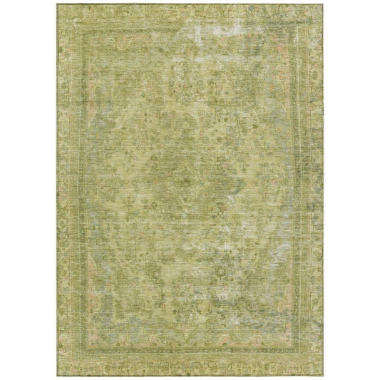 LOOMLAN Rugs Blazura Green Washable Indoor-Outdoor Rug