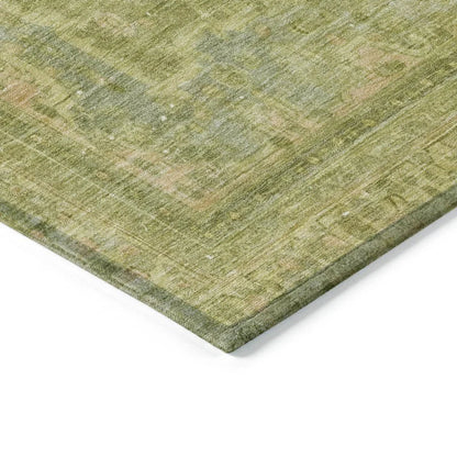 LOOMLAN Rugs Blazura Green Washable Indoor-Outdoor Rug