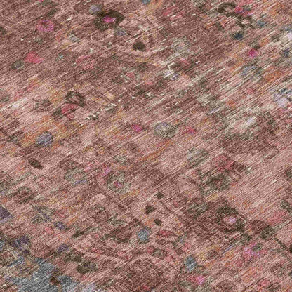 LOOMLAN Rugs Blazura Pink Washable Indoor-Outdoor Rug