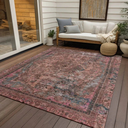 LOOMLAN Rugs Blazura Pink Washable Indoor-Outdoor Rug