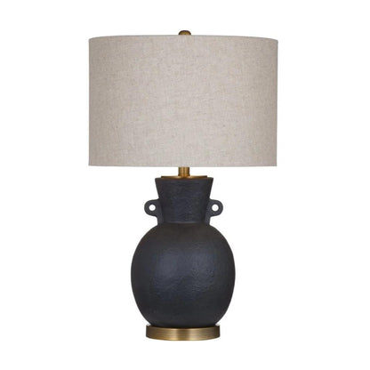 Bleene Black Ceramic Table Lamp - LOOMLAN - Bassett Mirror - Table Lamps