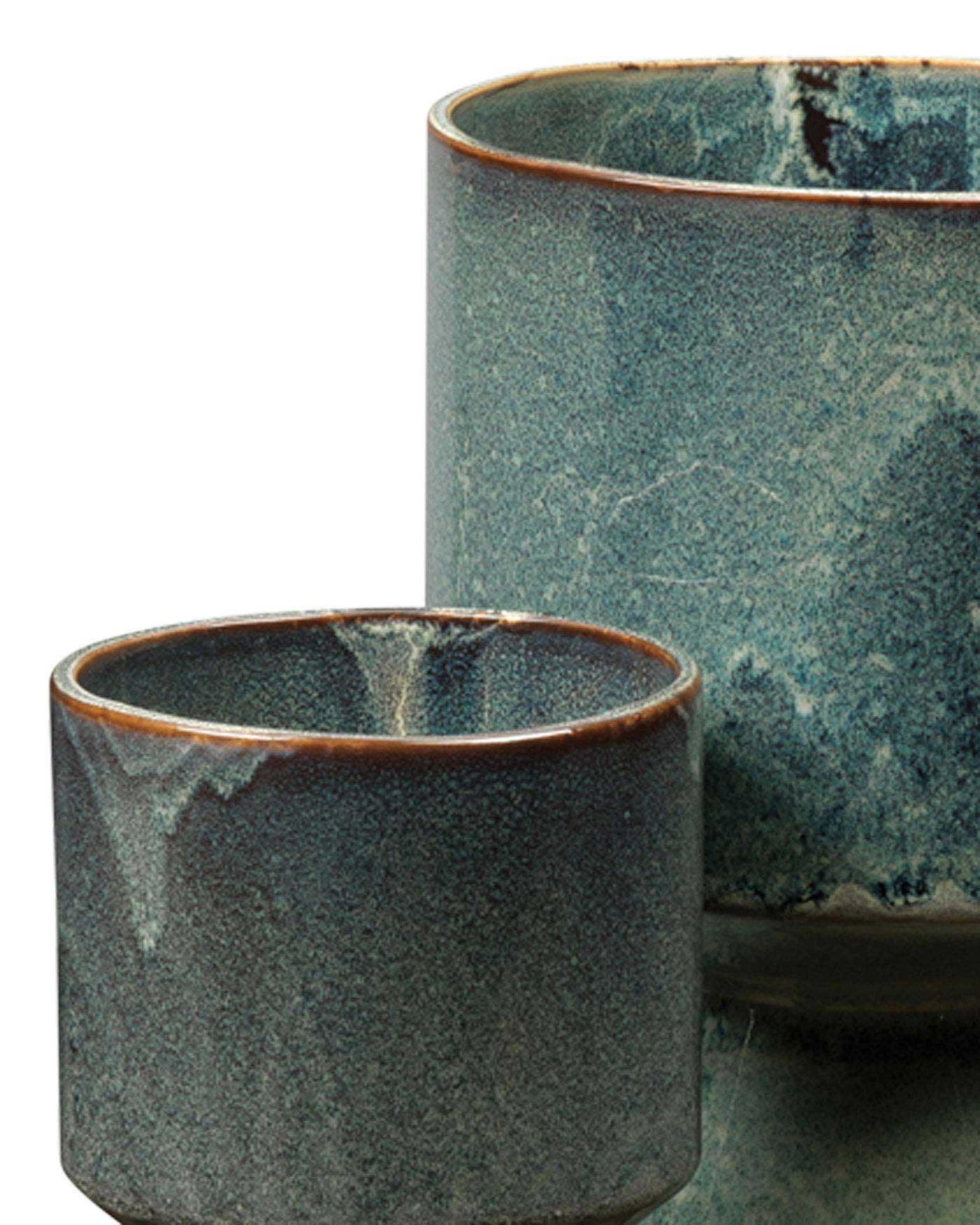 Blue Ceramic Berkeley Pots (set of 3) Statues & Sculptures Sideboards and Things By Jamie Young