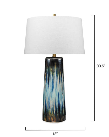 Blue Ceramic Brushstroke Table Lamp Table Lamps Sideboards and Things By Jamie Young