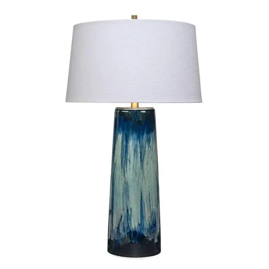 Jamie Young Blue Ceramic Brushstroke Table Lamp