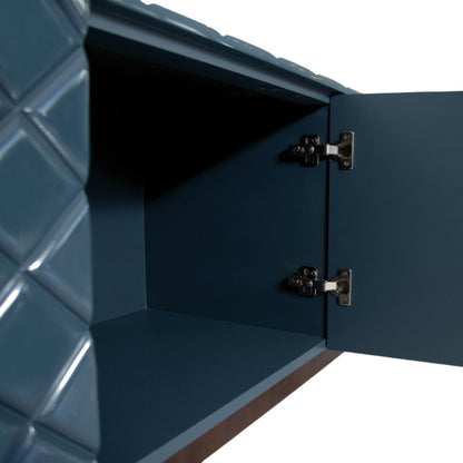 Blue Diamond Wood Sideboard for Dining Room or TV Stand-Sideboards-Victor Betancourt-LOOMLAN