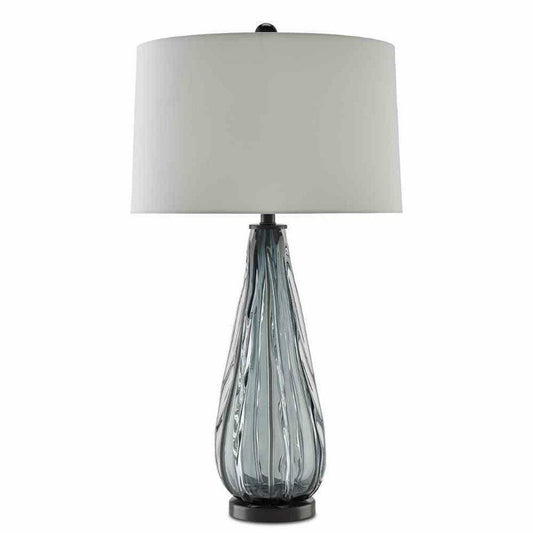 Blue-Gray Clear Black Nightcap Table Lamp Table Lamps Sideboards and Things By Currey & Co