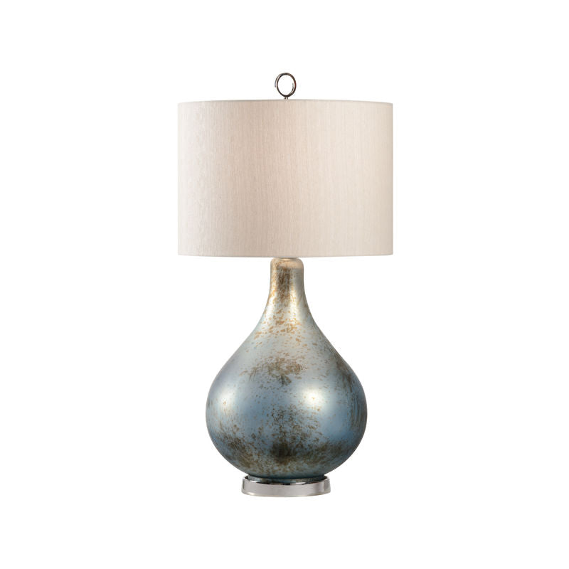 Blue Misty Glass Table Lamp-Table Lamps-Wildwood-LOOMLAN