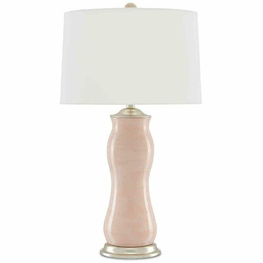 Blush Silver Leaf Ondine Table Lamp Table Lamps Sideboards and Things By Currey & Co