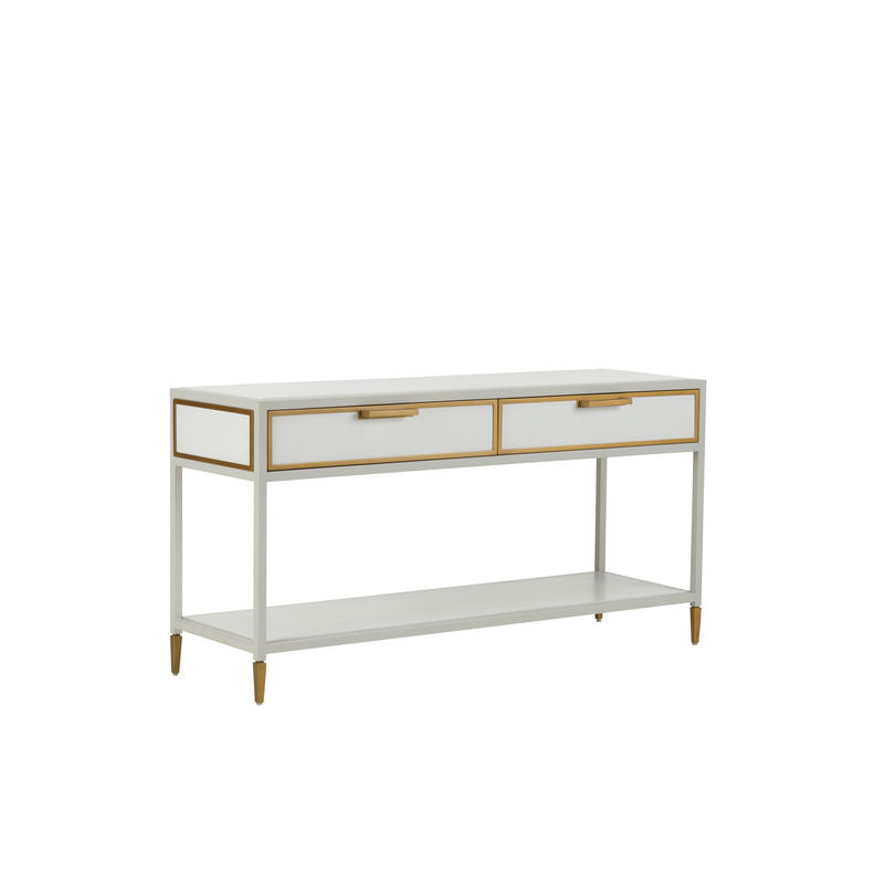 Chelsea House Bobbie White Finished Modern Console Table