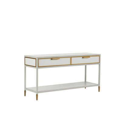 Chelsea House Bobbie White Finished Modern Console Table