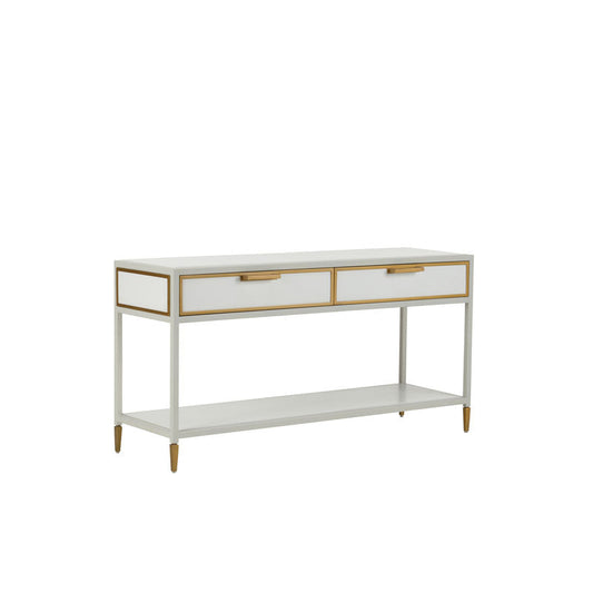 Chelsea House Bobbie White Finished Modern Console Table