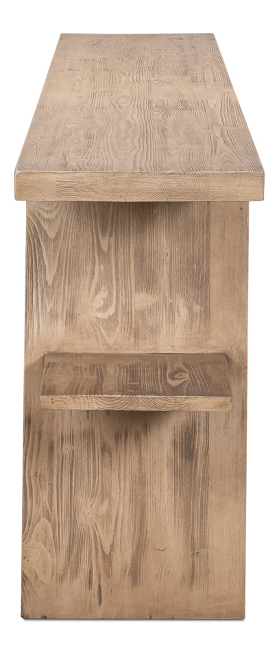 Bodega Vineyards Console Table With Storage Reclaimed Wood-Console Tables-Sarreid-LOOMLAN