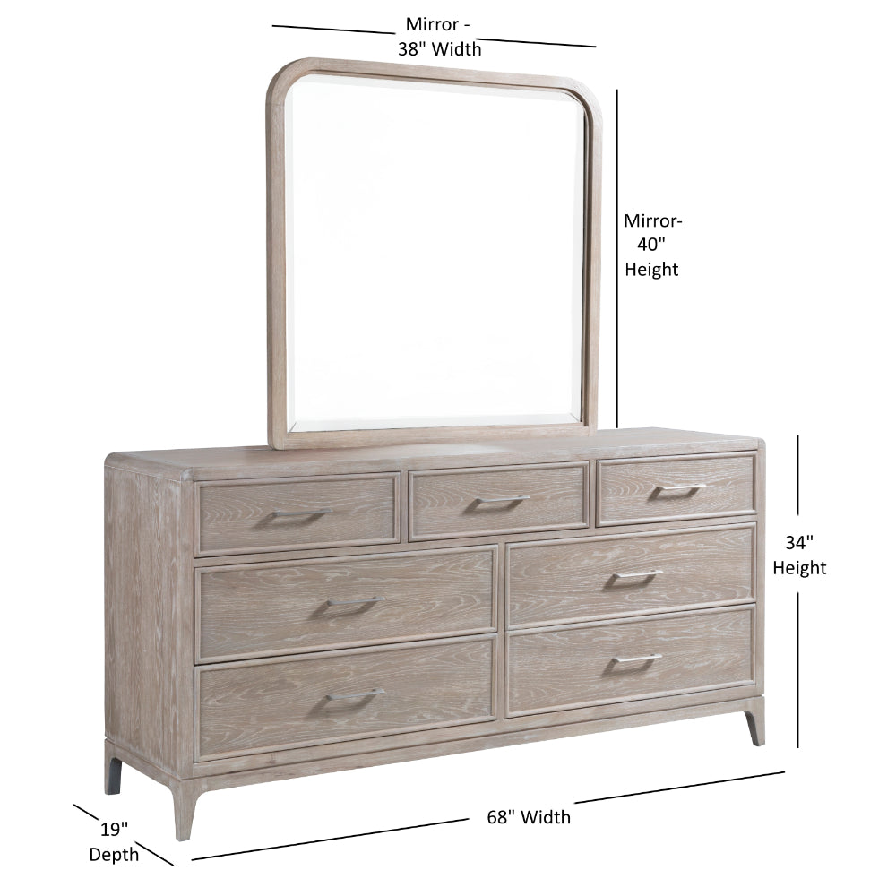 Palmetto Home Bodhi 7-Drawer Dresser and Mirror