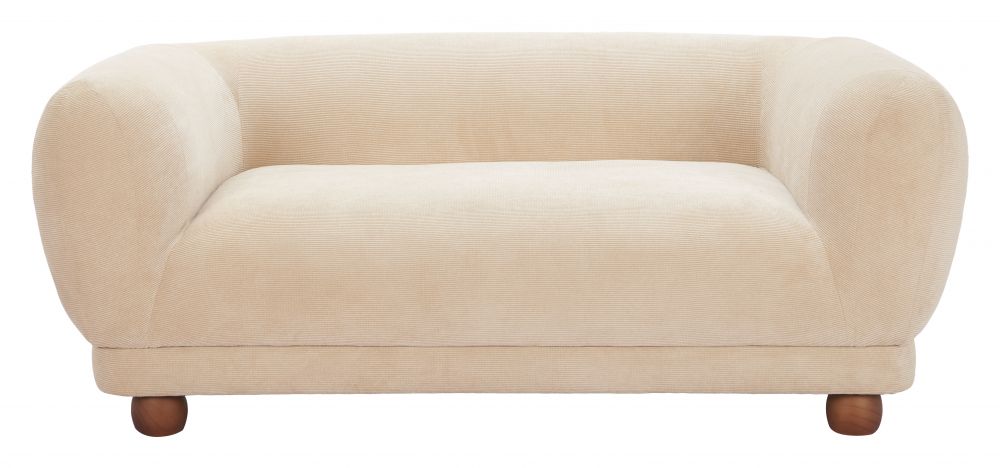 Zuo Modern Boet Cream Fabric Loveseat