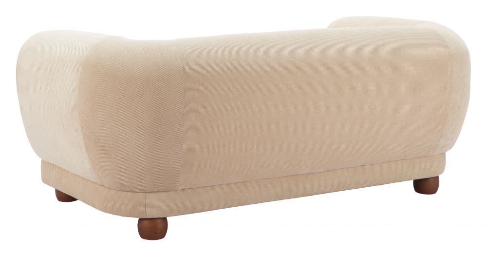 Zuo Modern Boet Cream Fabric Loveseat