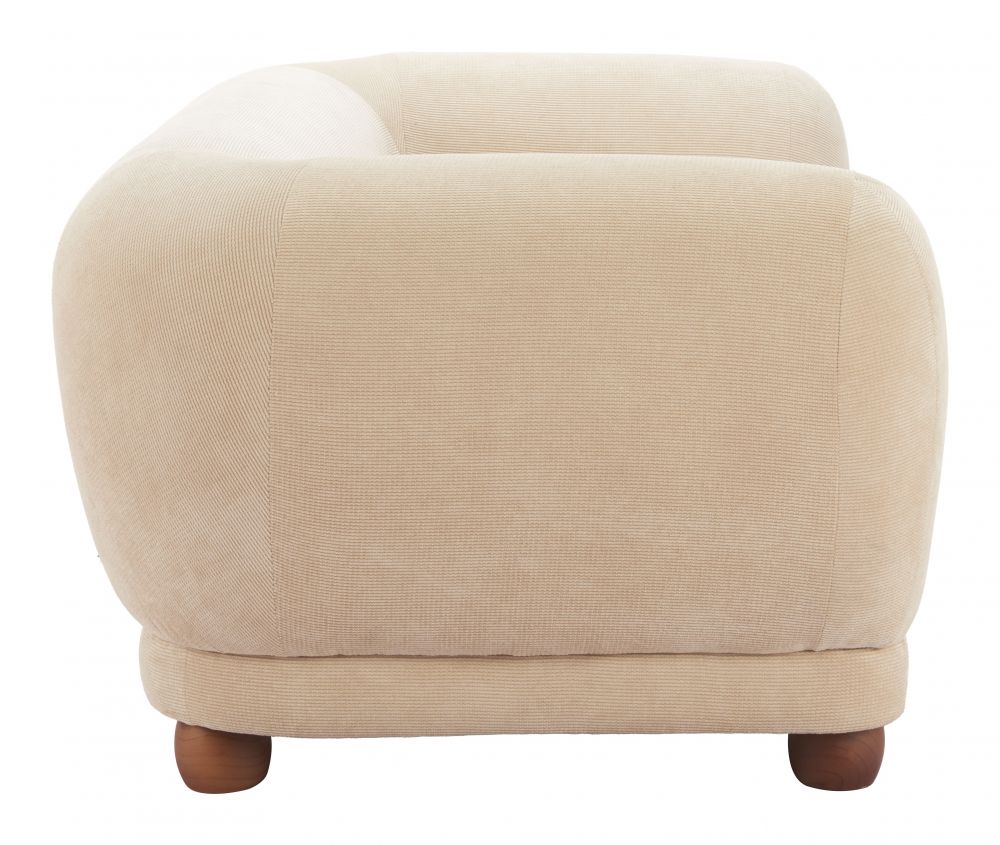 Zuo Modern Boet Cream Fabric Loveseat