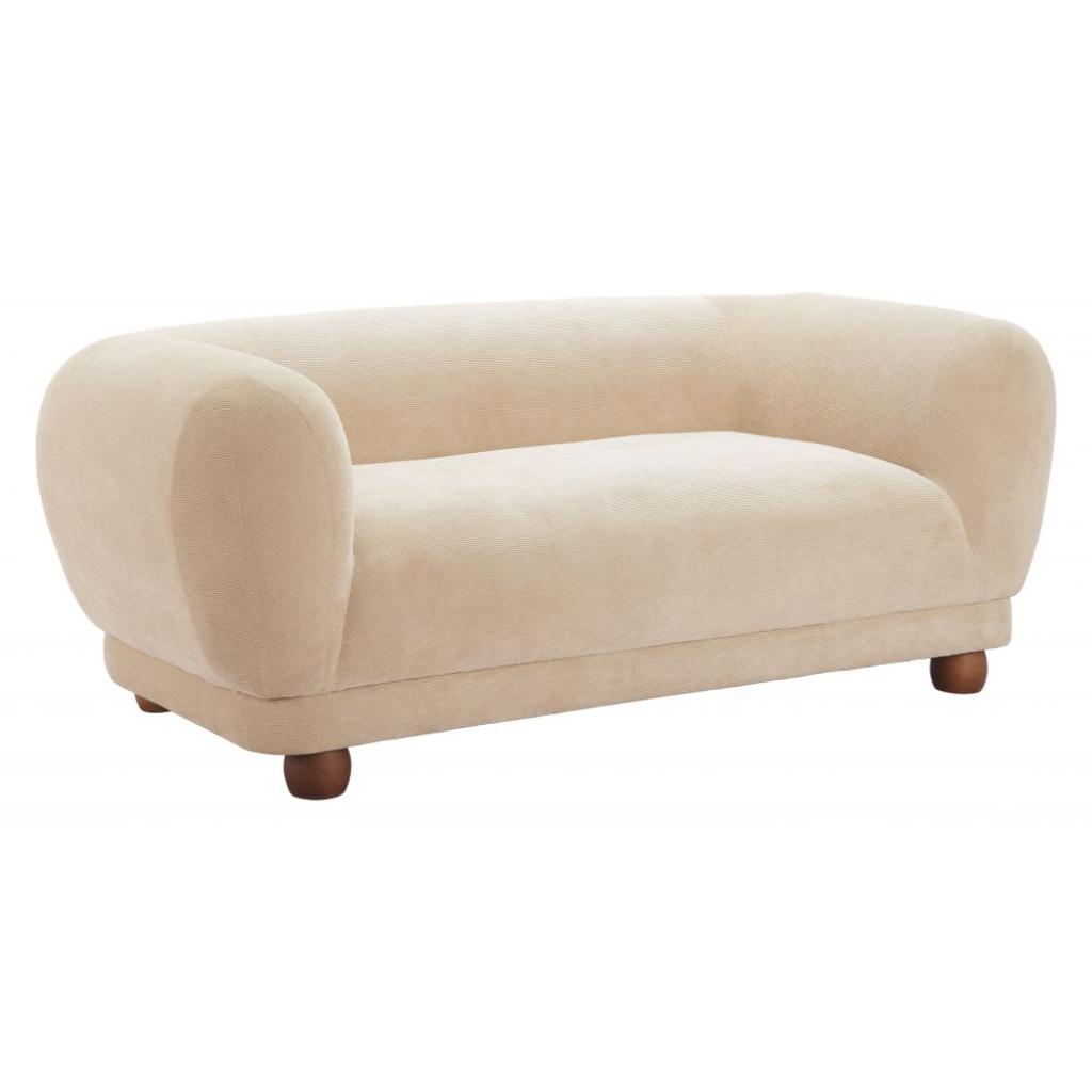 Zuo Modern Boet Cream Fabric Loveseat