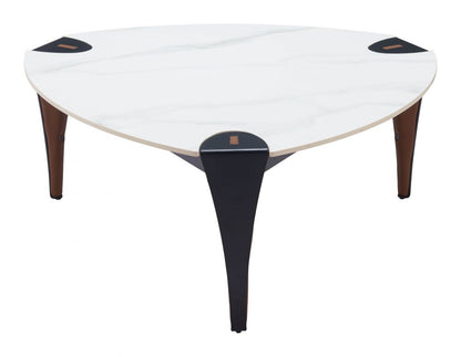 Zuo Modern Bogey White Sintered Stone Top Coffee Table
