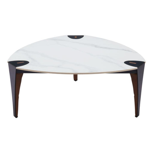 Zuo Modern Bogey White Sintered Stone Top Coffee Table
