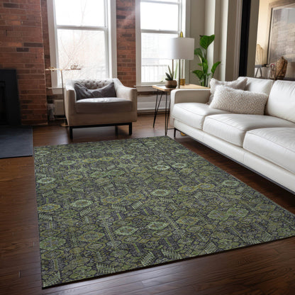 Addison Rugs Bohemian Green Washable Indoor-Outdoor Rug
