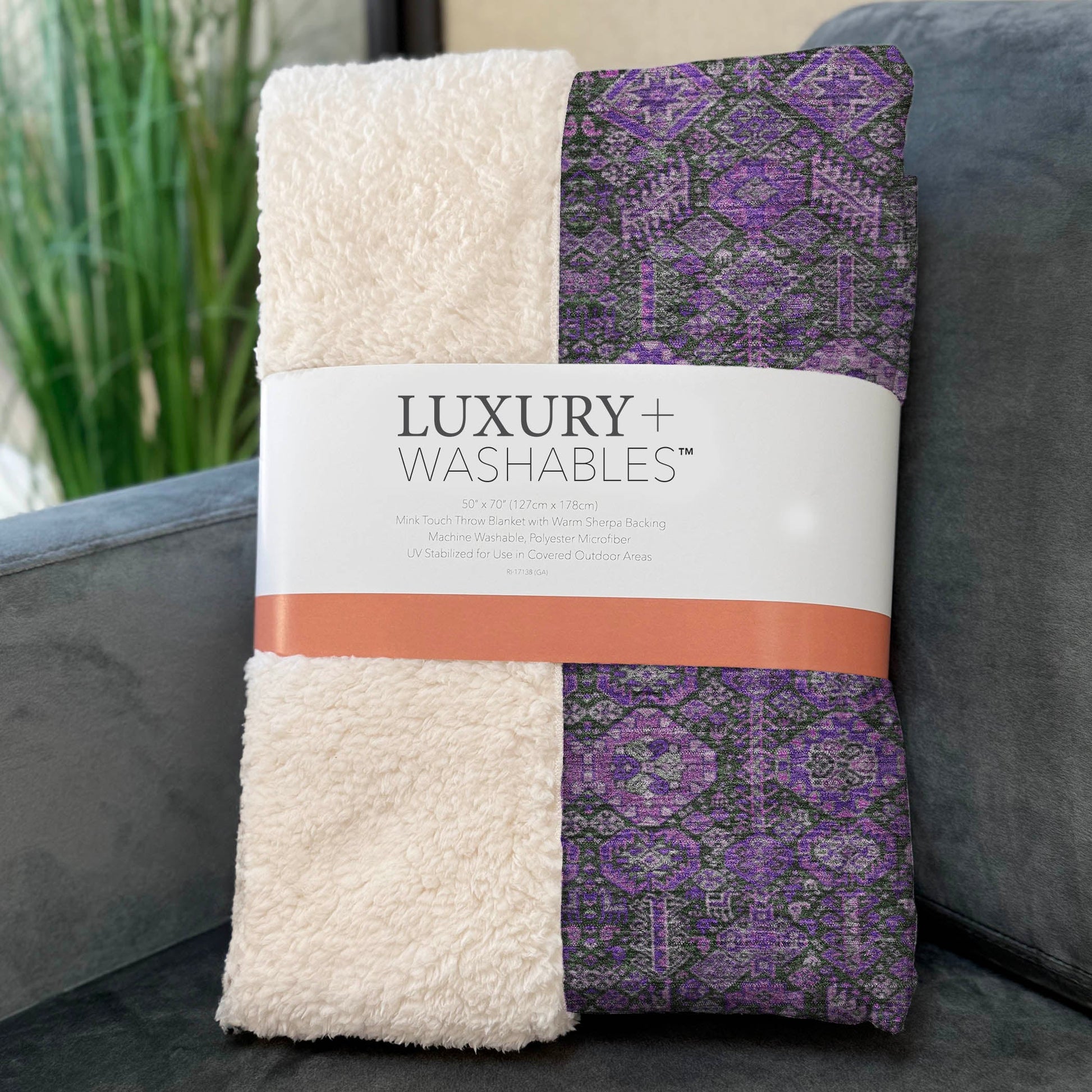 Addison Rugs Bohemian Purple Washable Indoor-Outdoor Rug