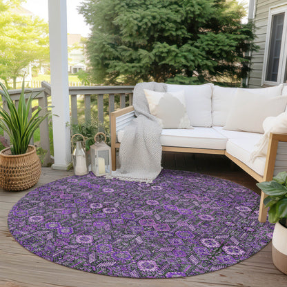 Addison Rugs Bohemian Purple Washable Indoor-Outdoor Rug