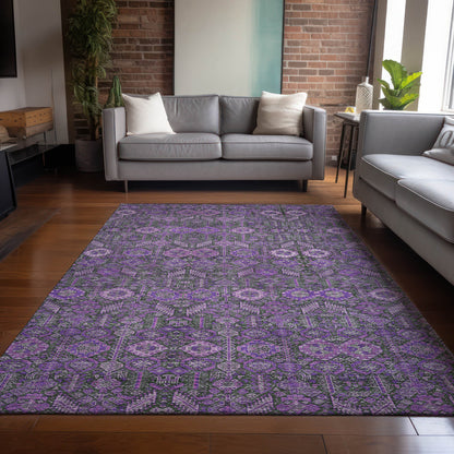 Addison Rugs Bohemian Purple Washable Indoor-Outdoor Rug