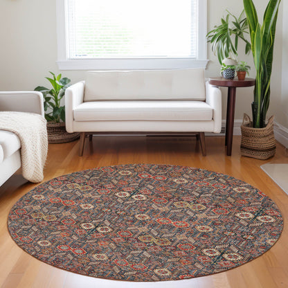 Addison Rugs Bohemian Red Washable Indoor-Outdoor Rug