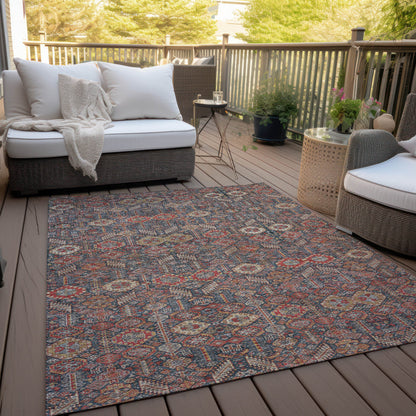 Addison Rugs Bohemian Red Washable Indoor-Outdoor Rug