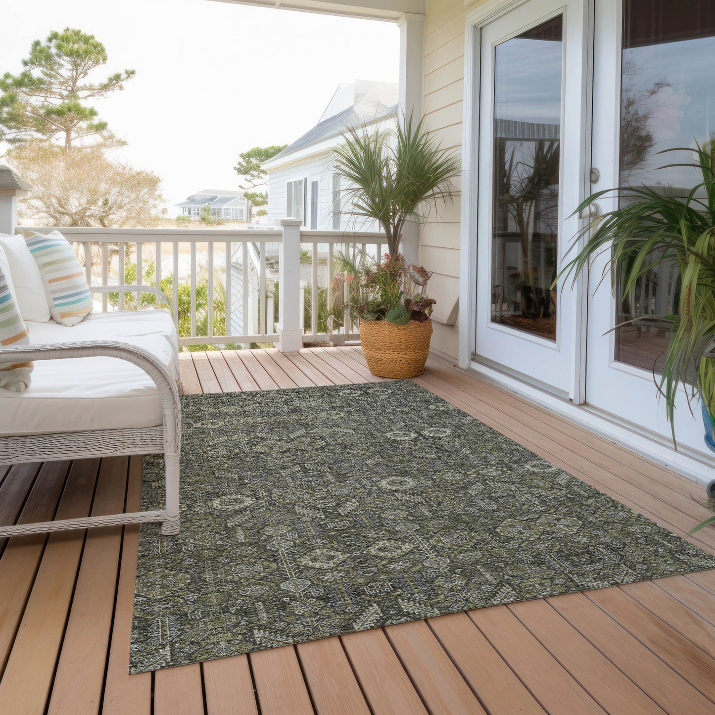 Addison Rugs Bohemian Taupe Washable Indoor-Outdoor Rug