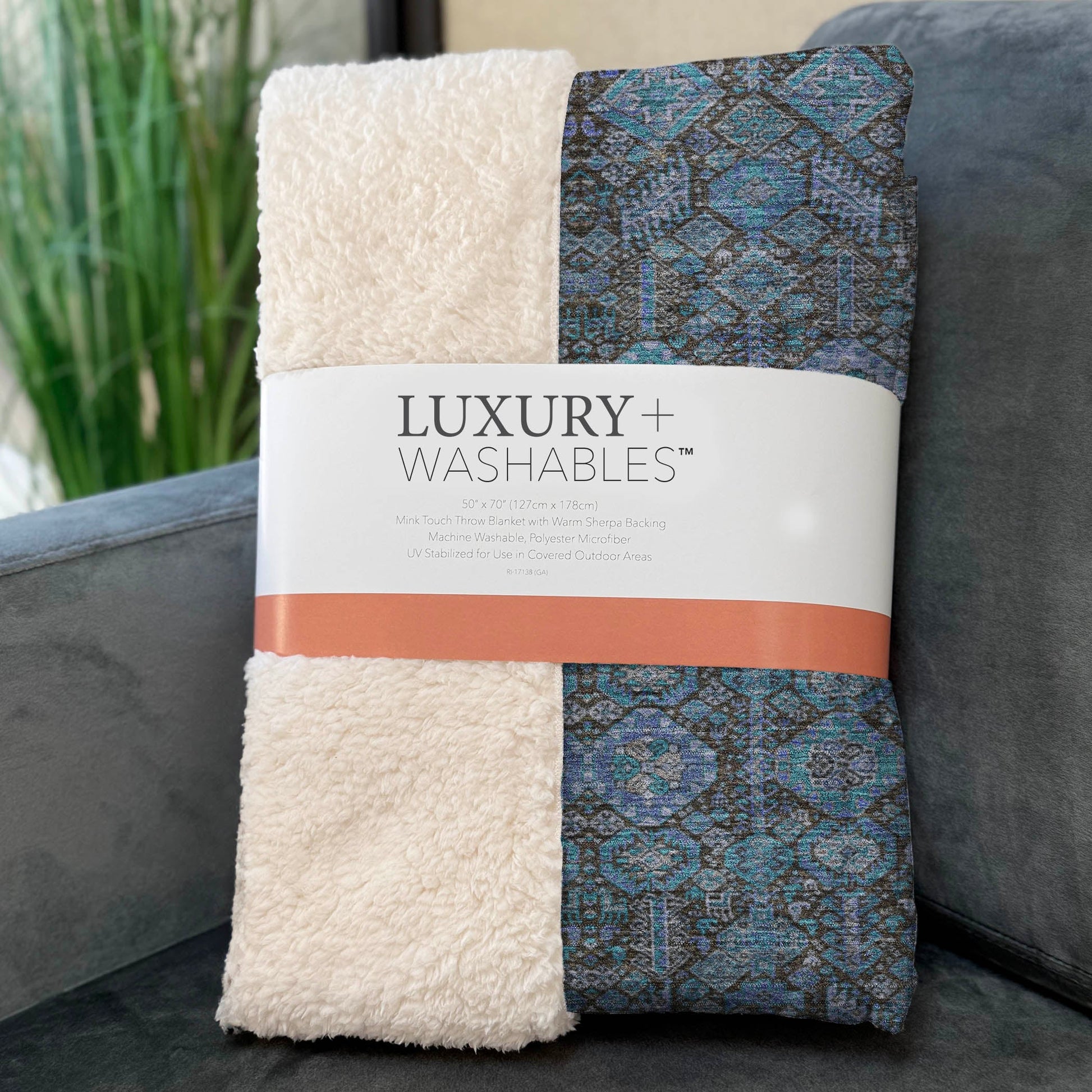 Addison Rugs Bohemian Teal Washable Indoor-Outdoor Rug