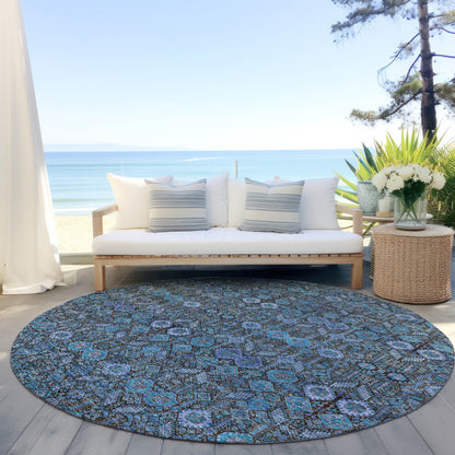 Addison Rugs Bohemian Teal Washable Indoor-Outdoor Rug